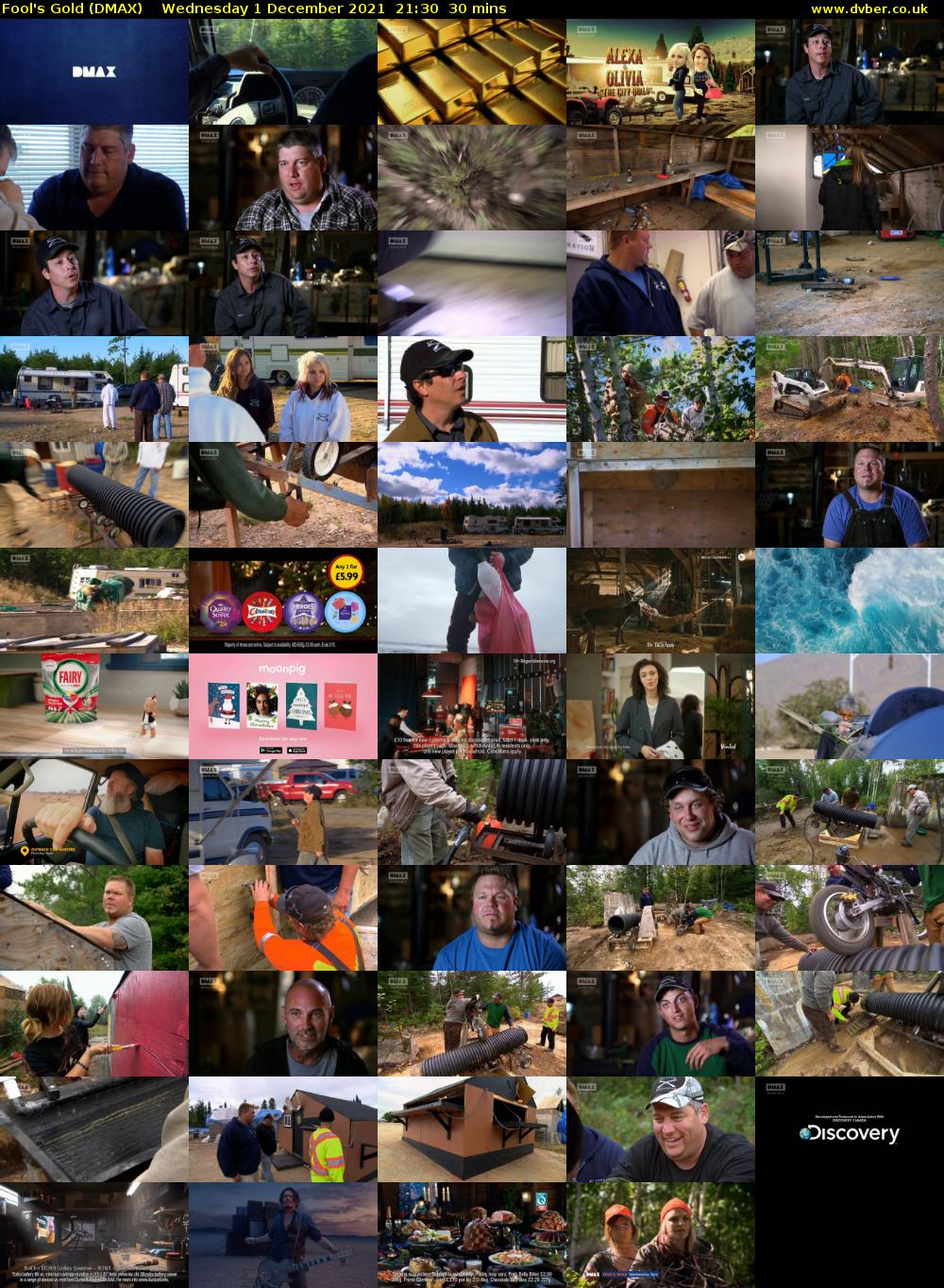 Fool's Gold (DMAX) Wednesday 1 December 2021 21:30 - 22:00