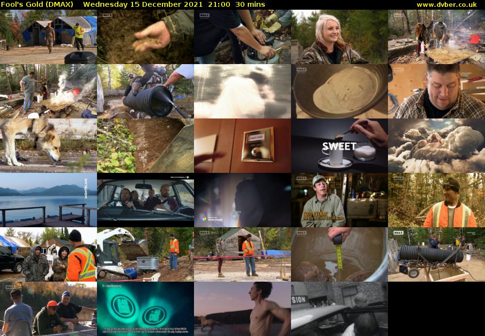 Fool's Gold (DMAX) Wednesday 15 December 2021 21:00 - 21:30