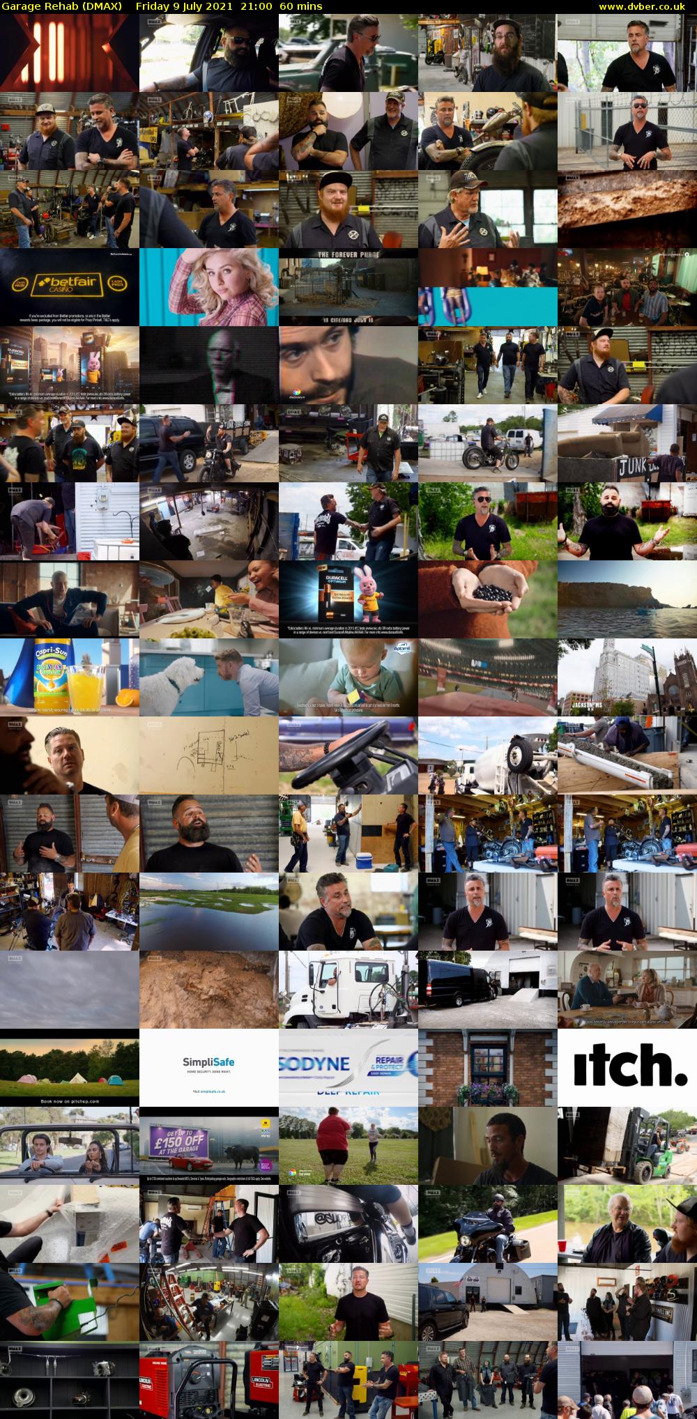 Garage Rehab (DMAX) Friday 9 July 2021 21:00 - 22:00