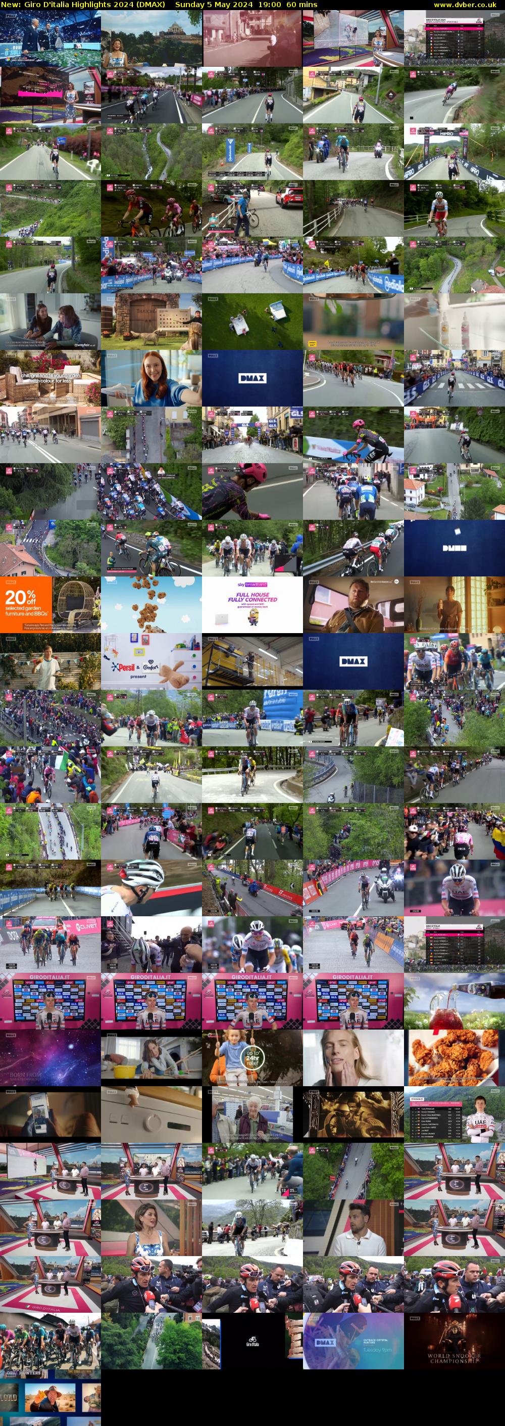 Giro D'italia Highlights 2024 (DMAX) Sunday 5 May 2024 19:00 - 20:00