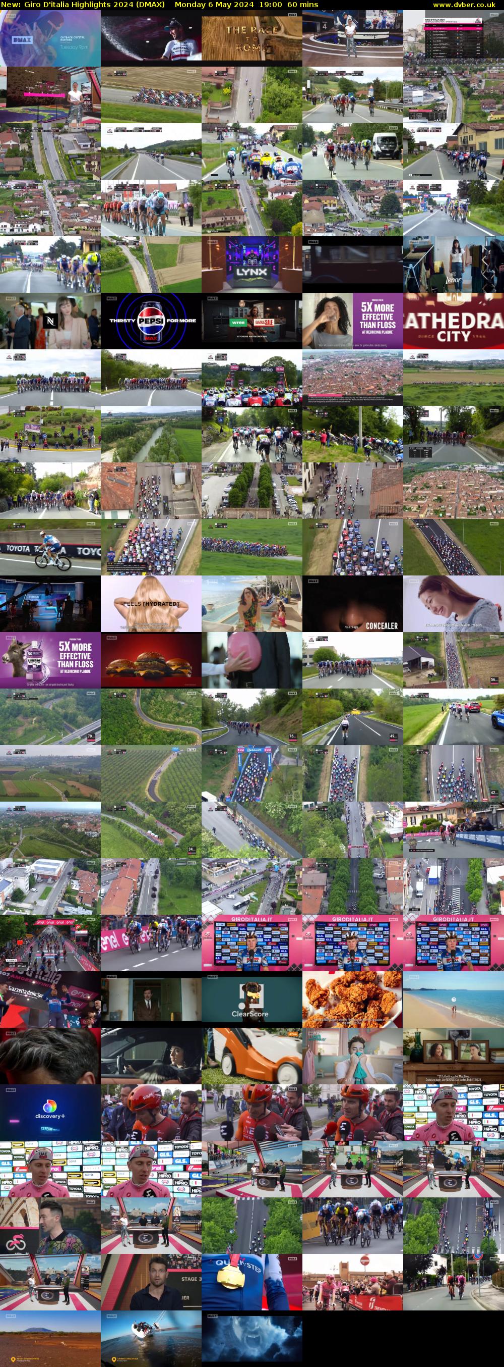 Giro D'italia Highlights 2024 (DMAX) Monday 6 May 2024 19:00 - 20:00