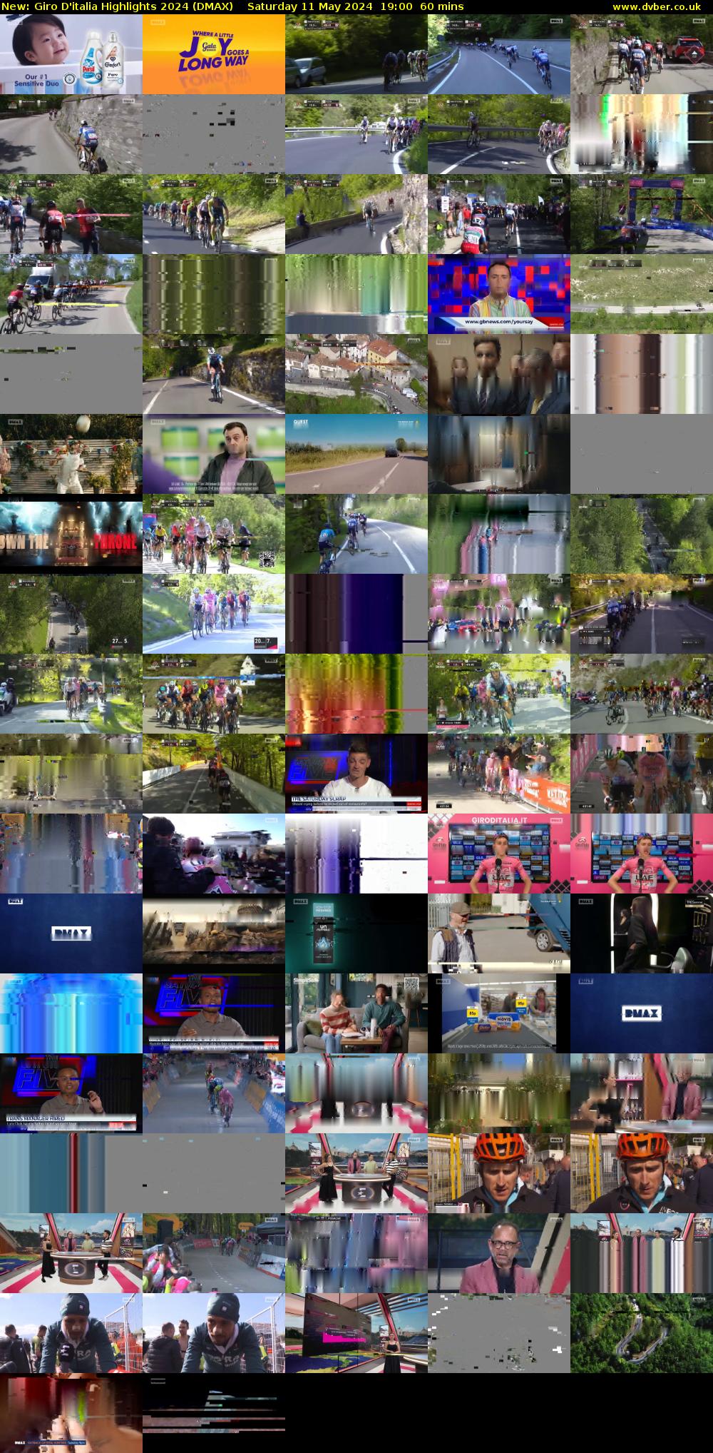 Giro D'italia Highlights 2024 (DMAX) Saturday 11 May 2024 19:00 - 20:00