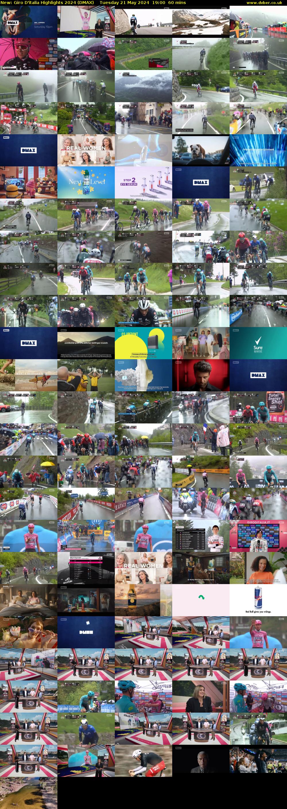 Giro D'italia Highlights 2024 (DMAX) Tuesday 21 May 2024 19:00 - 20:00