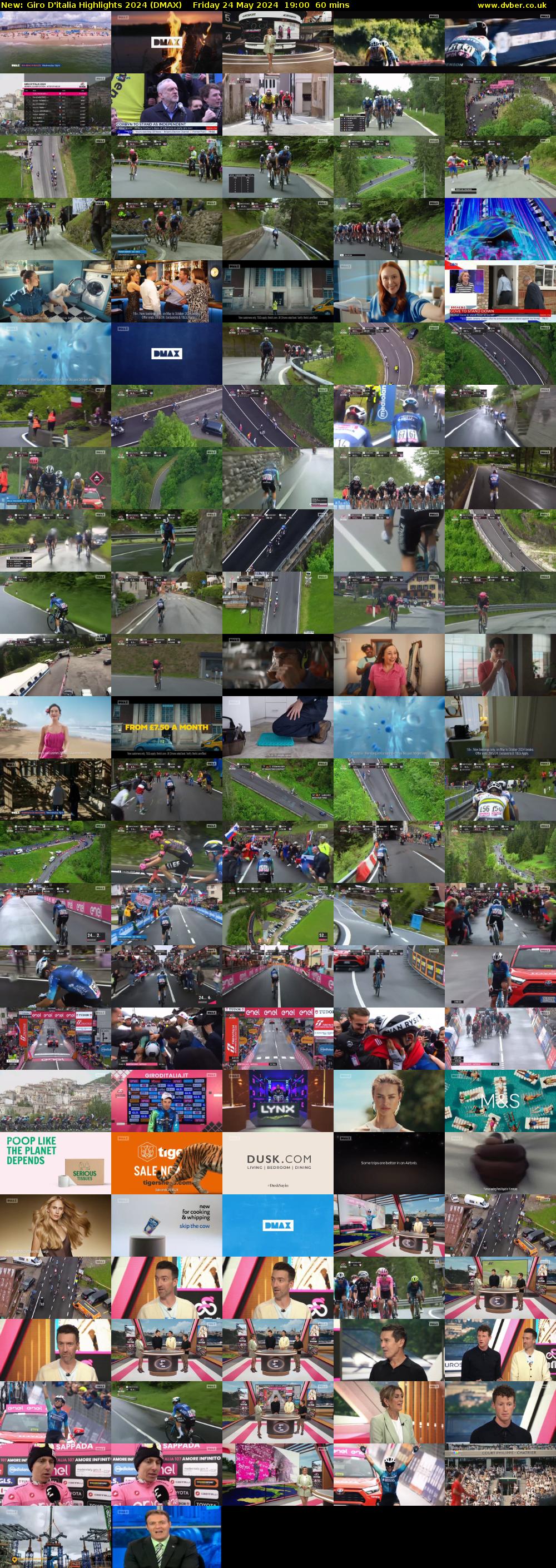 Giro D'italia Highlights 2024 (DMAX) Friday 24 May 2024 19:00 - 20:00