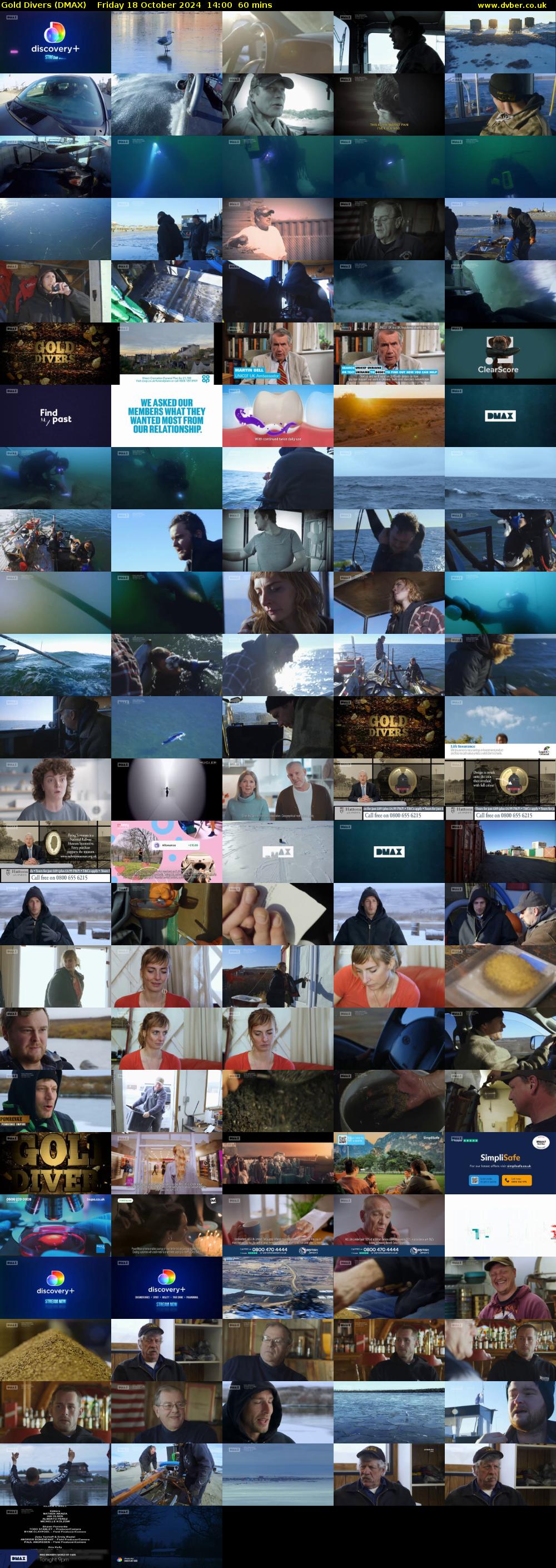 Gold Divers (DMAX) Friday 18 October 2024 14:00 - 15:00