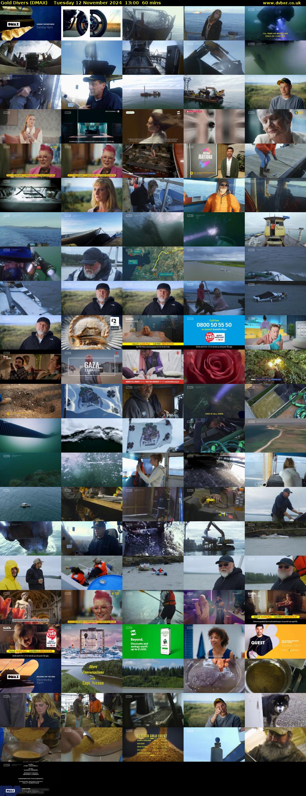 Gold Divers (DMAX) Tuesday 12 November 2024 13:00 - 14:00