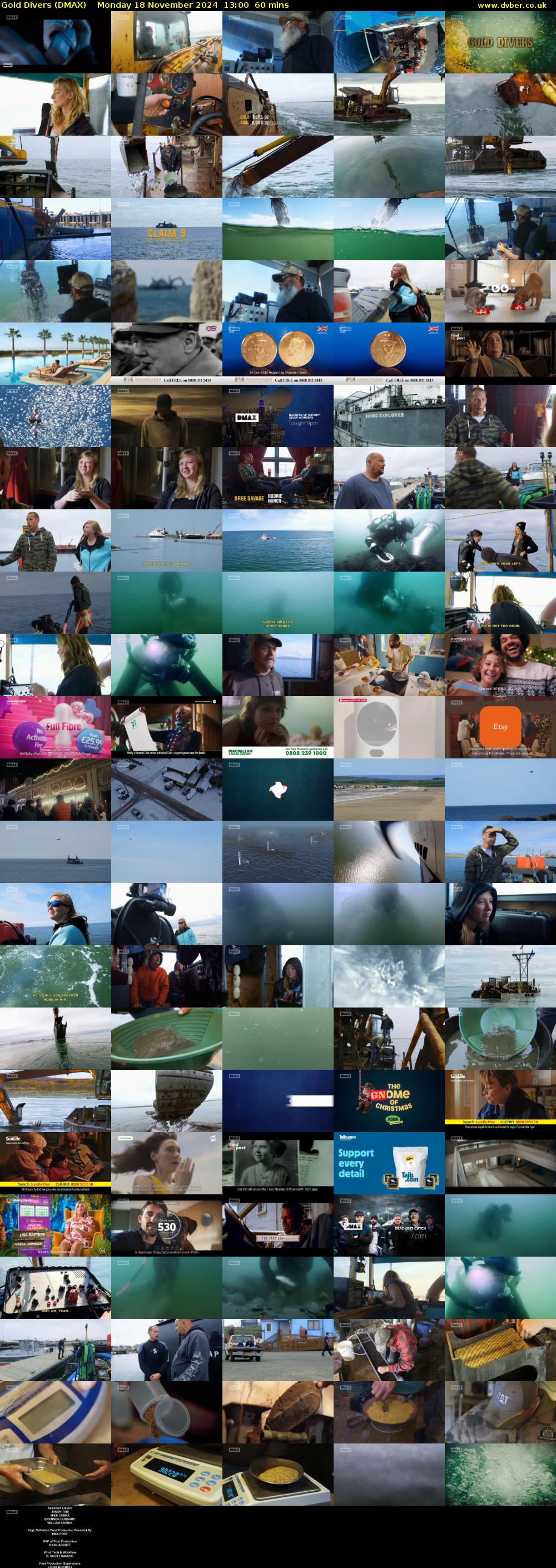 Gold Divers (DMAX) Monday 18 November 2024 13:00 - 14:00