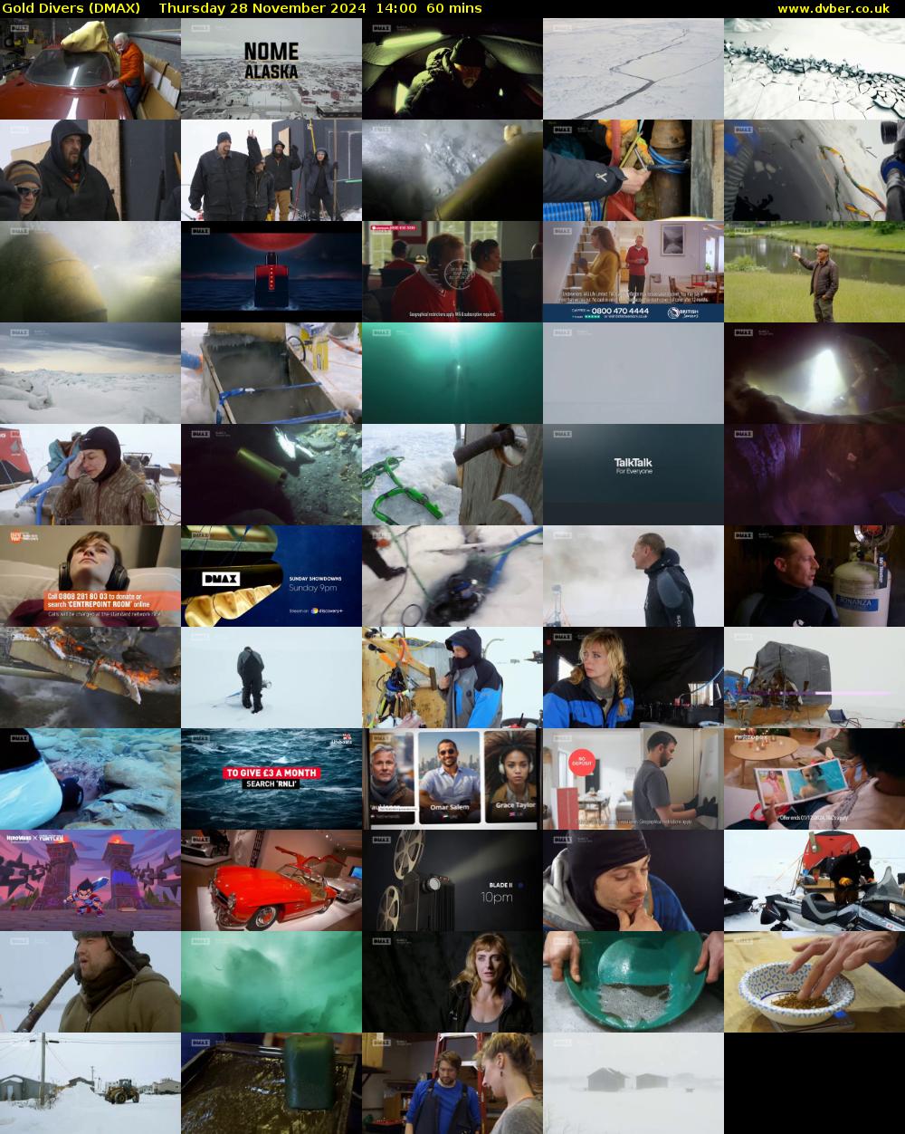 Gold Divers (DMAX) Thursday 28 November 2024 14:00 - 15:00