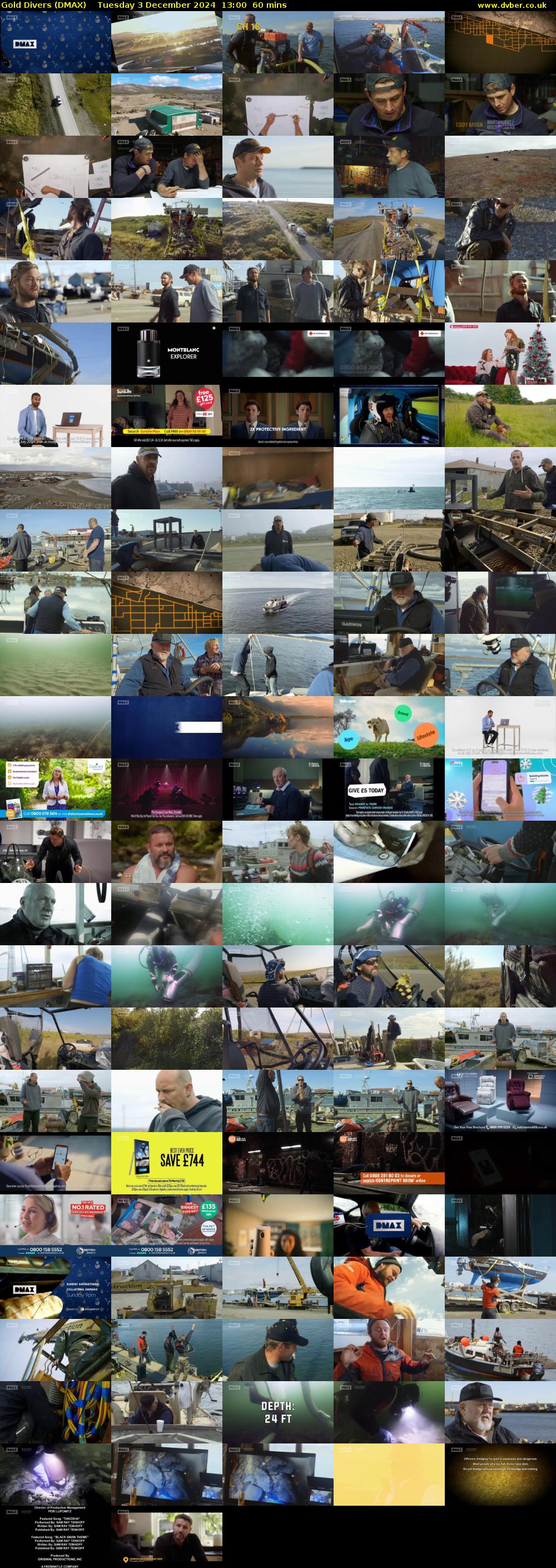 Gold Divers (DMAX) Tuesday 3 December 2024 13:00 - 14:00
