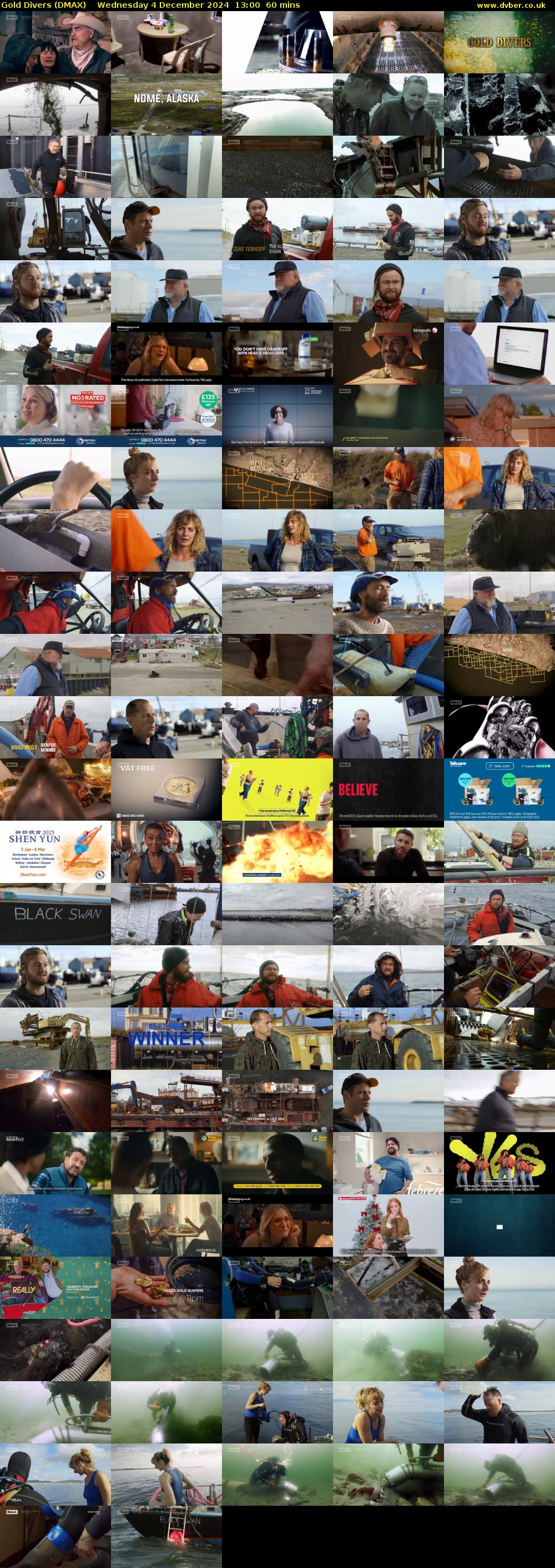 Gold Divers (DMAX) Wednesday 4 December 2024 13:00 - 14:00