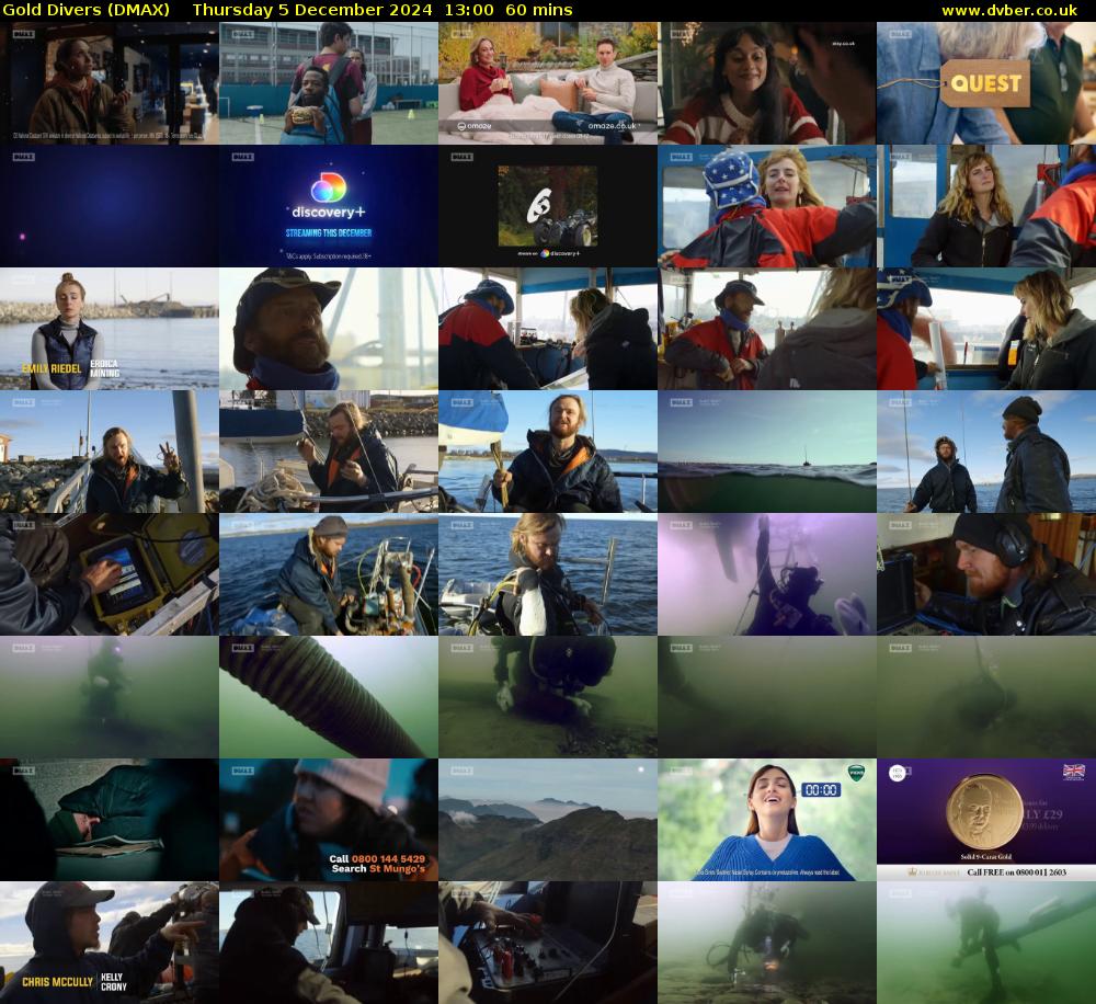 Gold Divers (DMAX) Thursday 5 December 2024 13:00 - 14:00