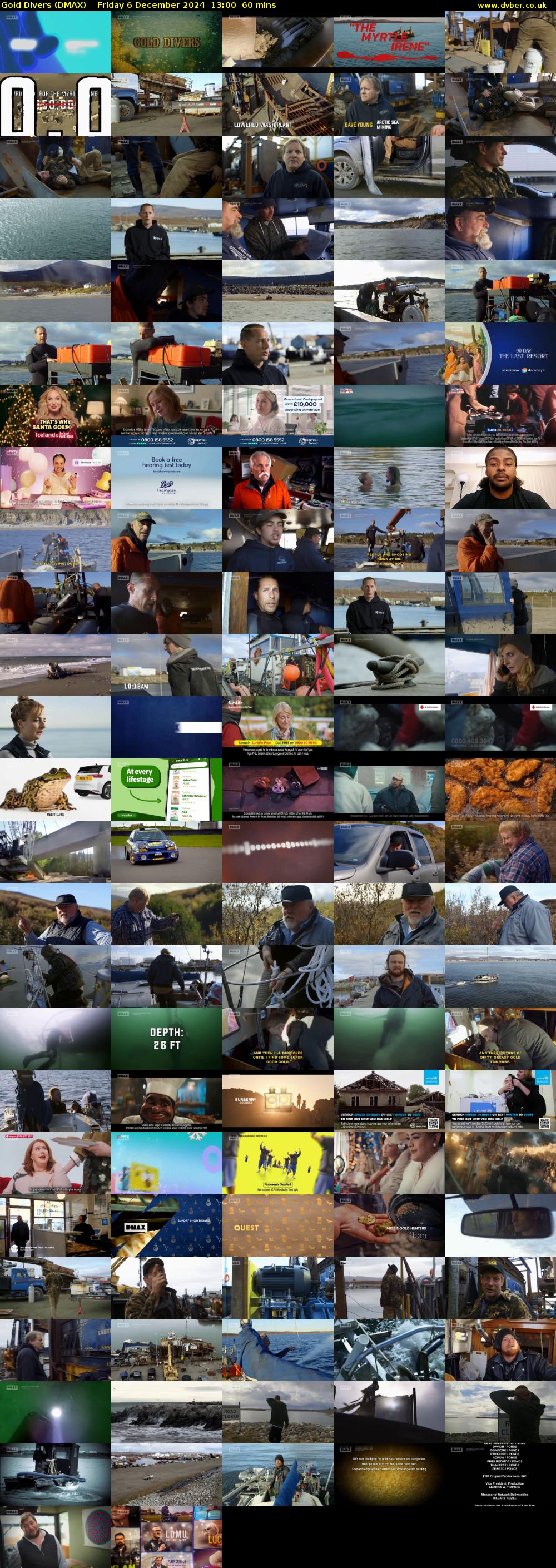 Gold Divers (DMAX) Friday 6 December 2024 13:00 - 14:00