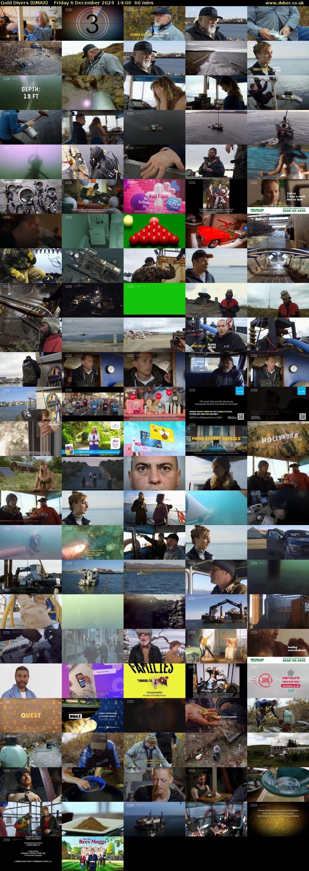 Gold Divers (DMAX) Friday 6 December 2024 14:00 - 15:00