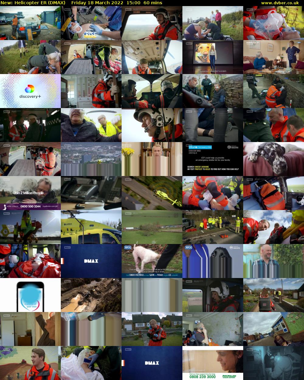 Helicopter ER (DMAX) Friday 18 March 2022 15:00 - 16:00
