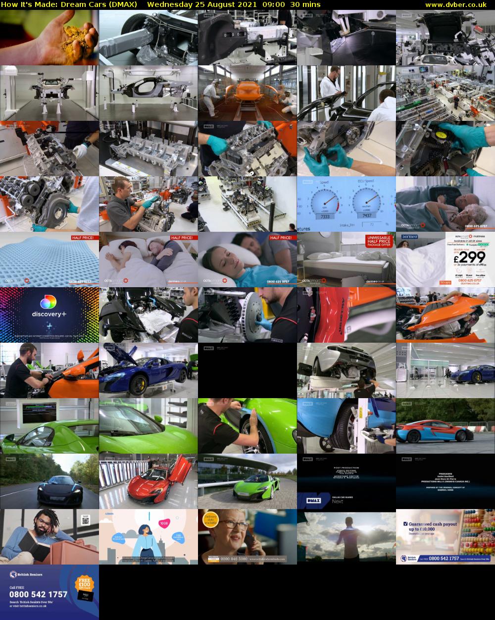 How It's Made: Dream Cars (DMAX) Wednesday 25 August 2021 09:00 - 09:30
