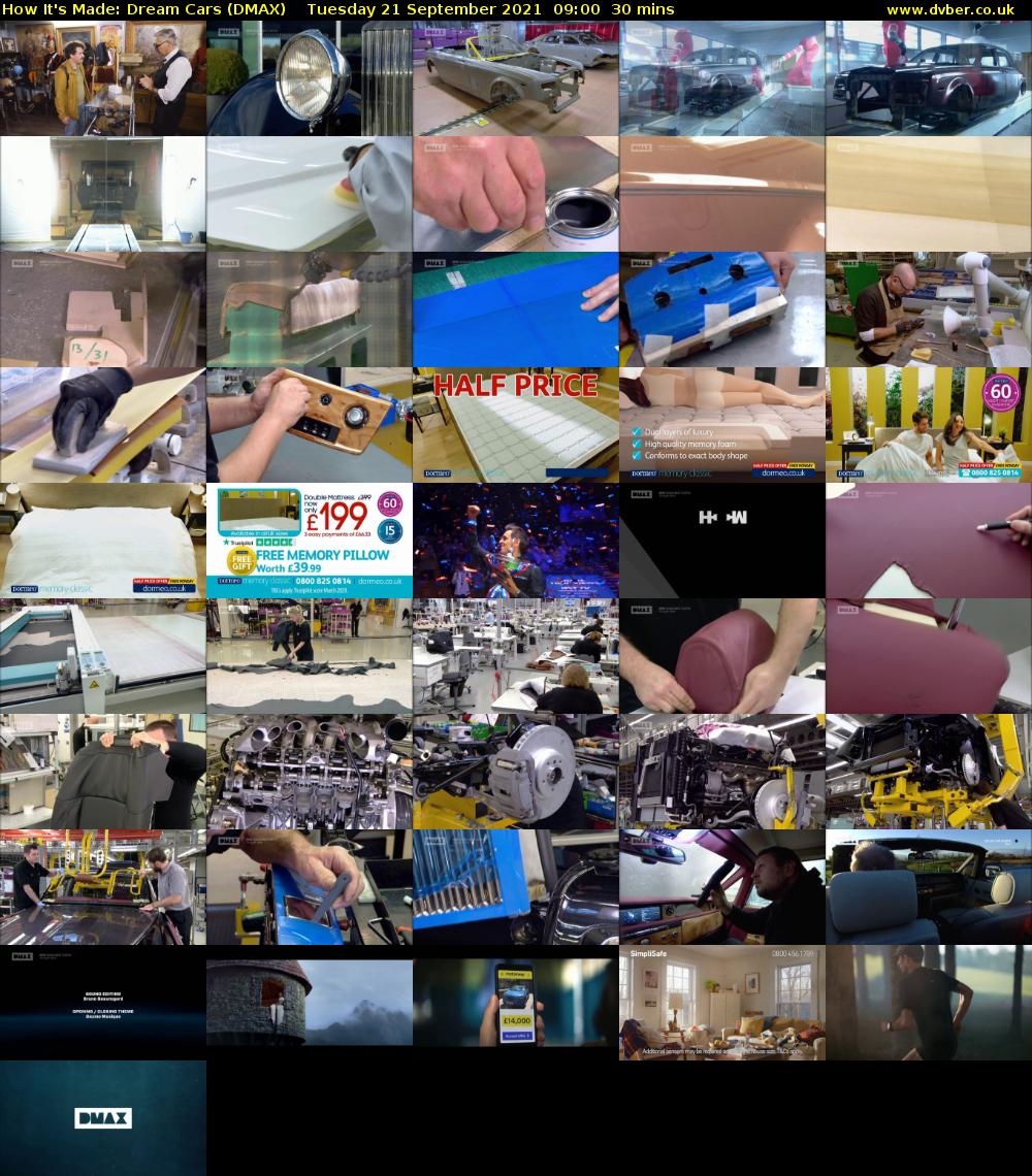How It's Made: Dream Cars (DMAX) Tuesday 21 September 2021 09:00 - 09:30