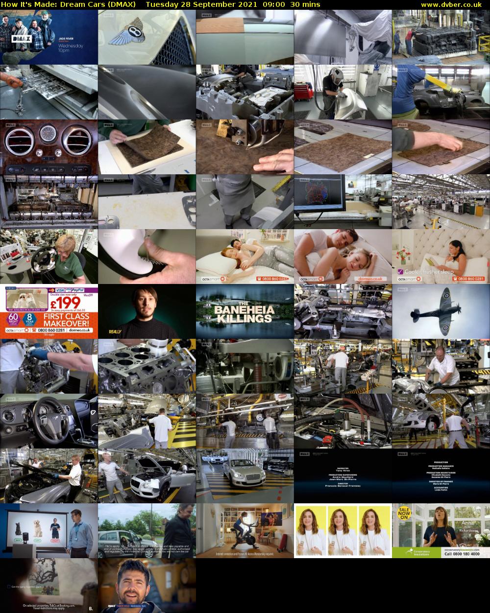 How It's Made: Dream Cars (DMAX) Tuesday 28 September 2021 09:00 - 09:30
