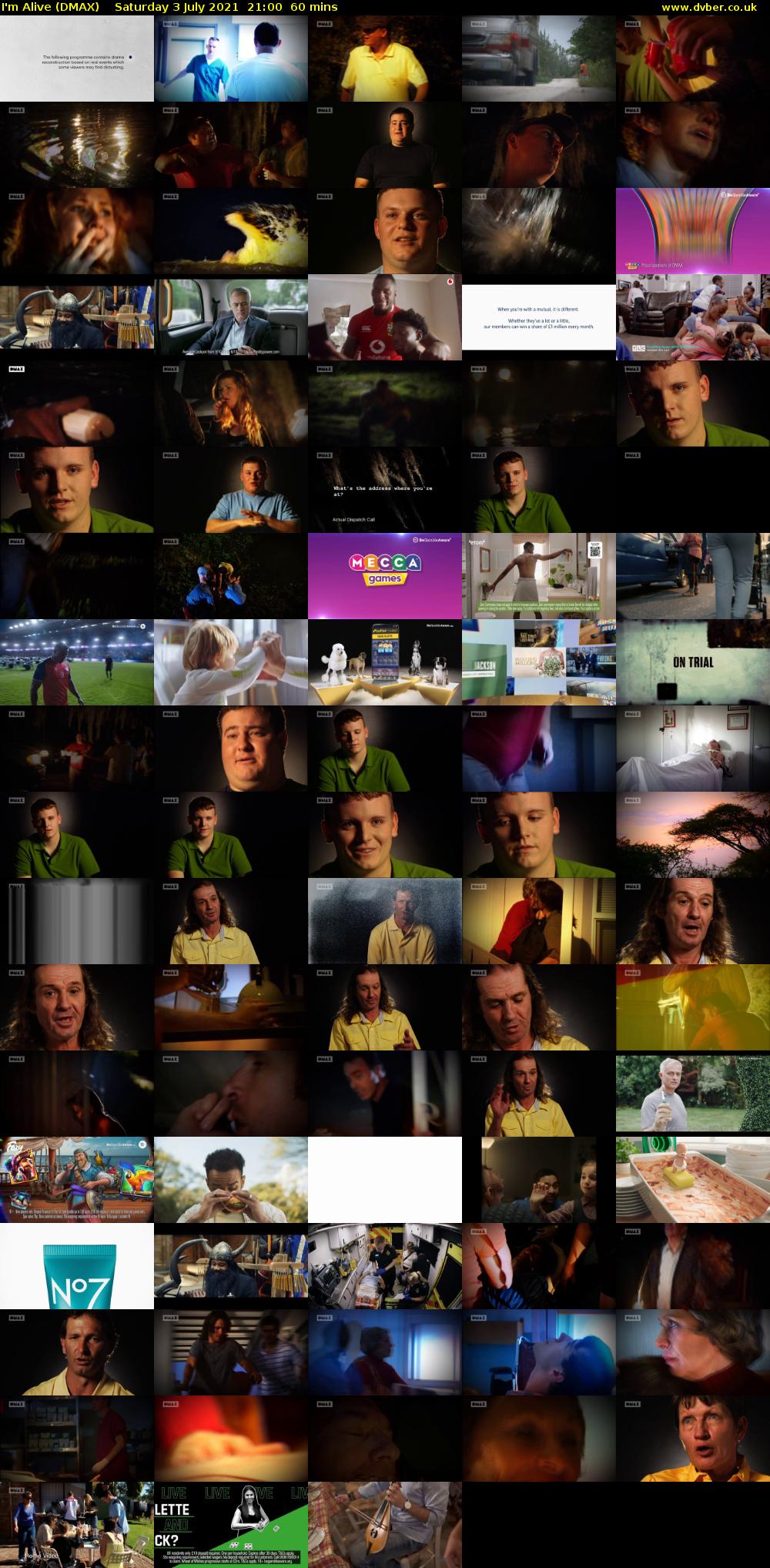 I'm Alive (DMAX) Saturday 3 July 2021 21:00 - 22:00