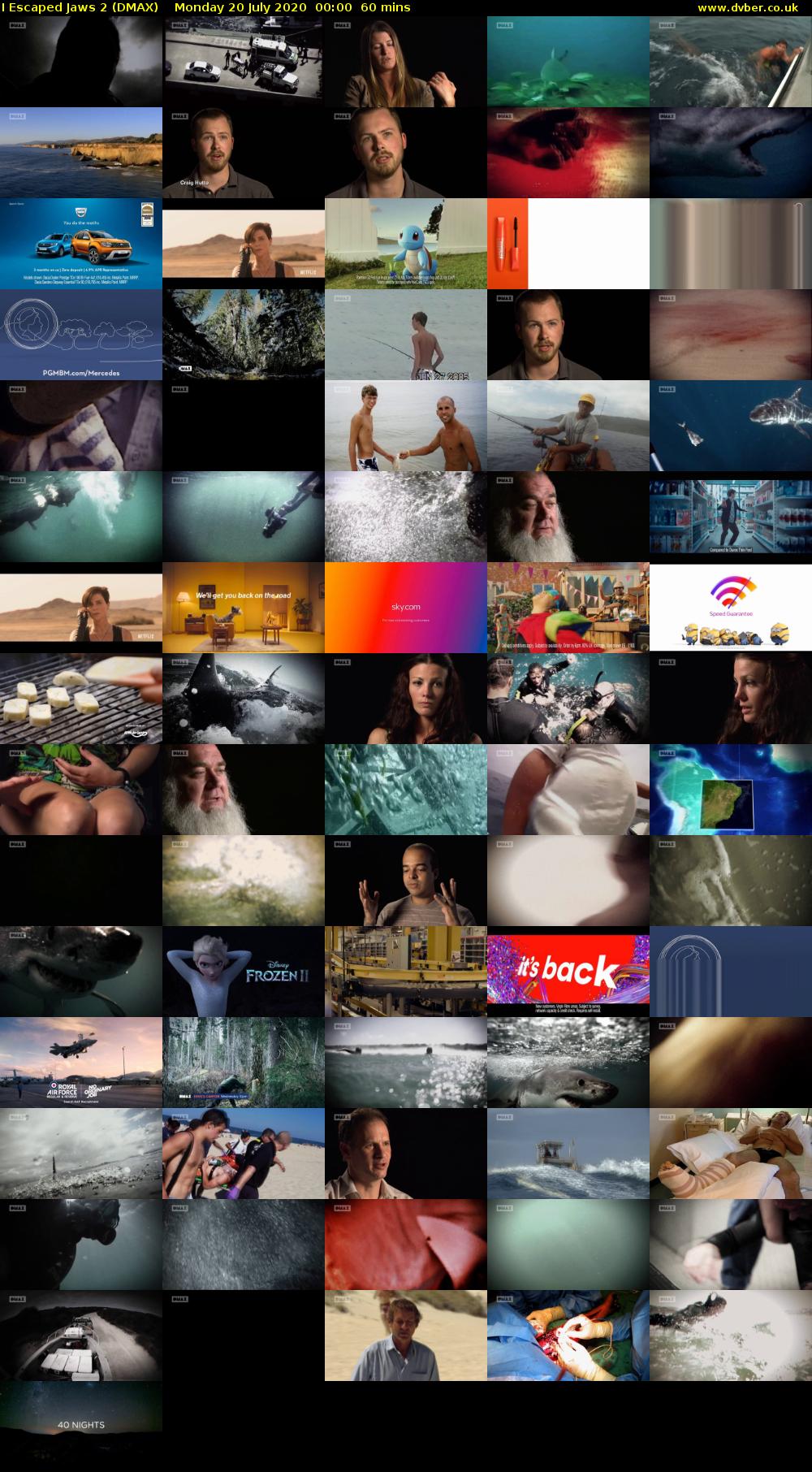 I Escaped Jaws 2 (DMAX) Monday 20 July 2020 00:00 - 01:00