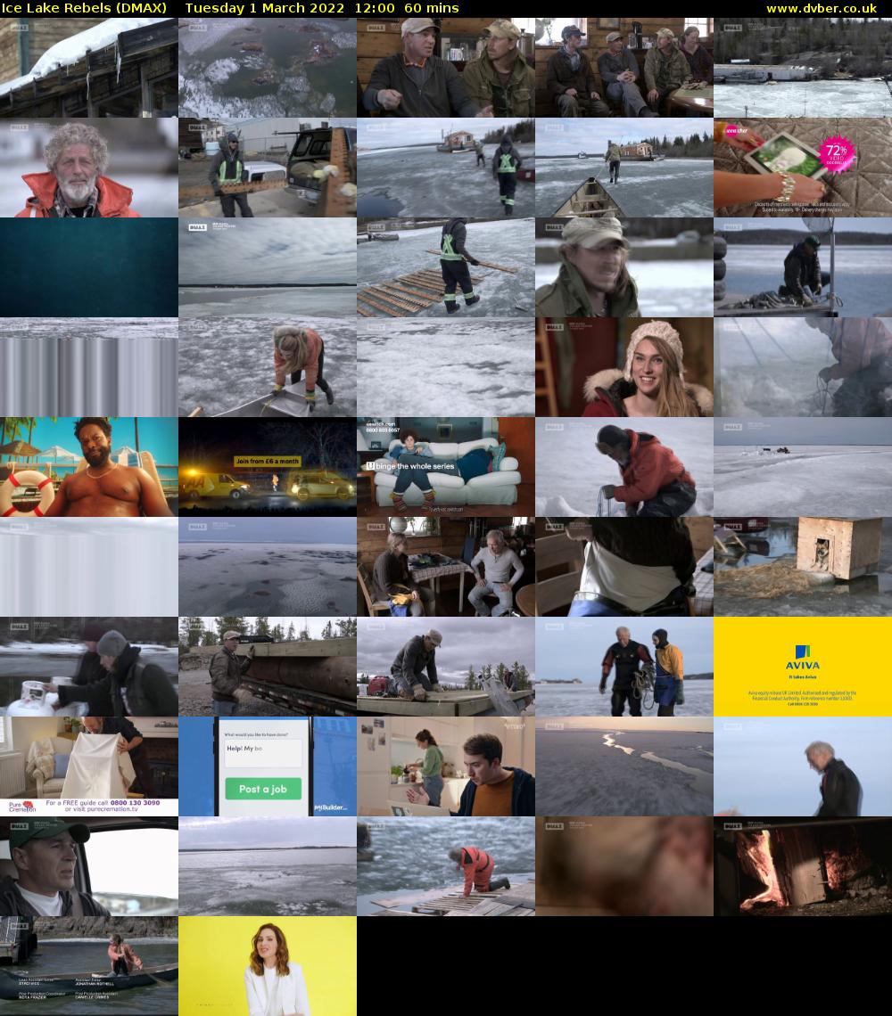 Ice Lake Rebels (DMAX) Tuesday 1 March 2022 12:00 - 13:00