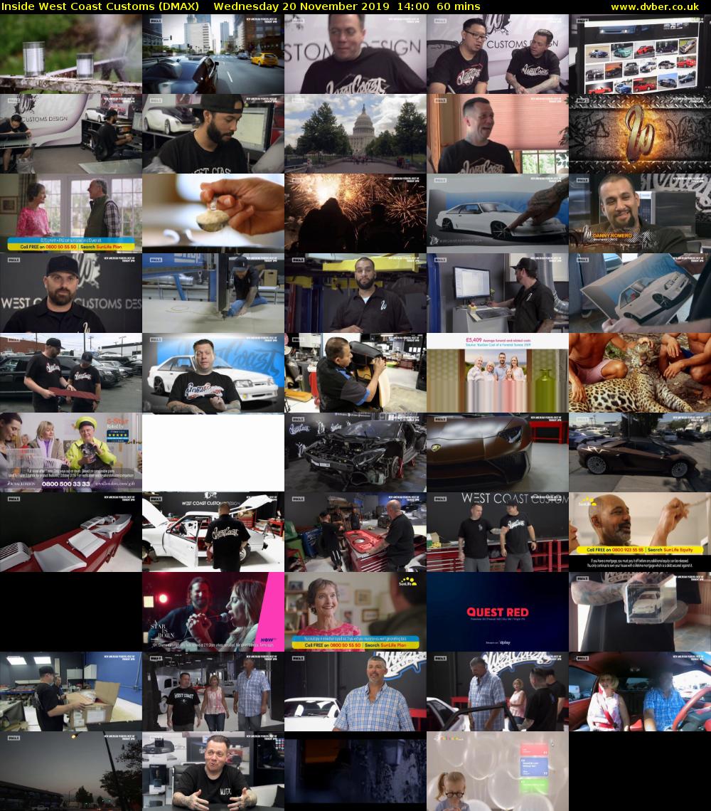 Inside West Coast Customs (DMAX) Wednesday 20 November 2019 14:00 - 15:00