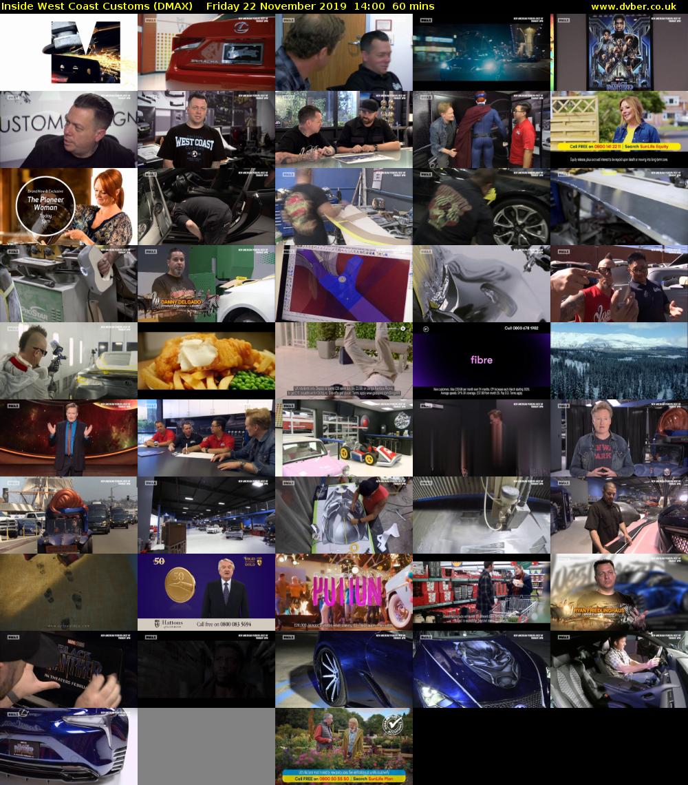 Inside West Coast Customs (DMAX) Friday 22 November 2019 14:00 - 15:00
