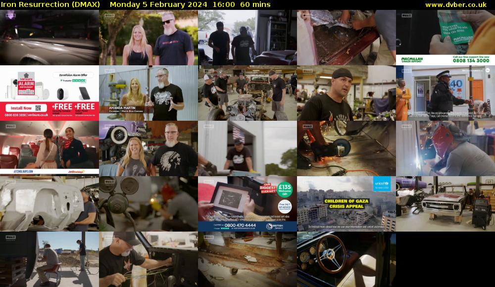 Iron Resurrection (DMAX) Monday 5 February 2024 16:00 - 17:00