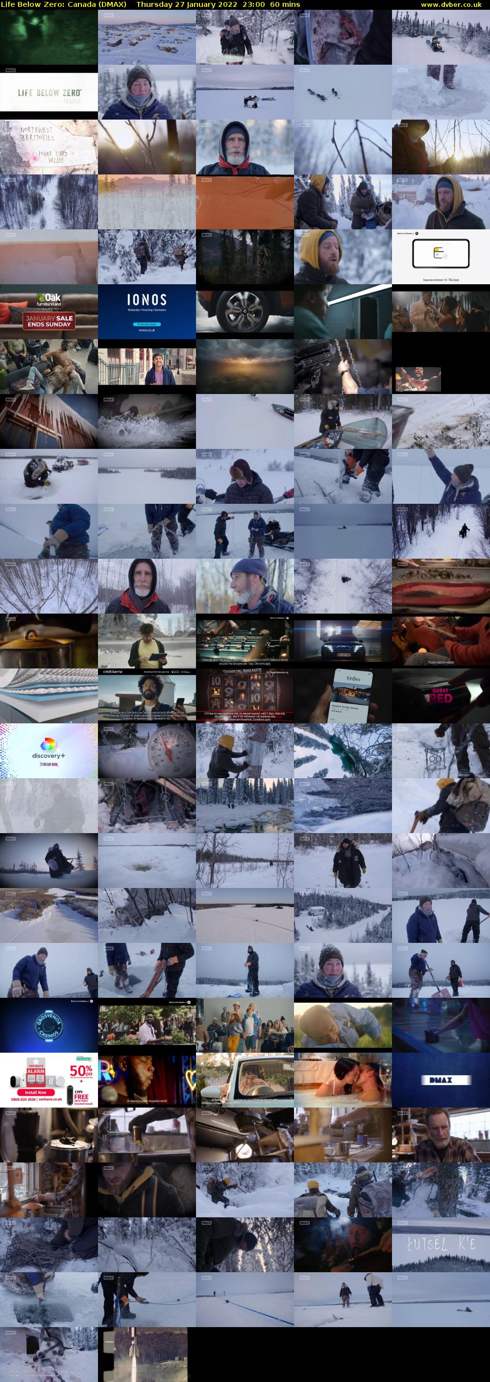 Life Below Zero: Canada (DMAX) Thursday 27 January 2022 23:00 - 00:00