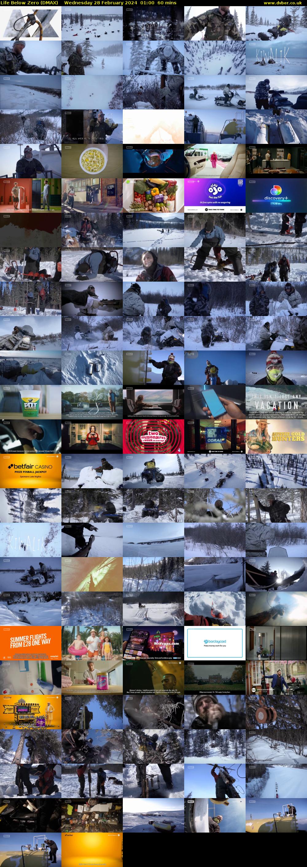 Life Below Zero (DMAX) Wednesday 28 February 2024 01:00 - 02:00