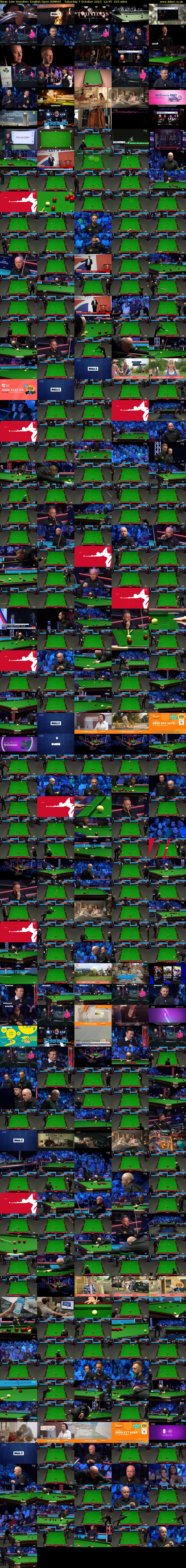 Live Snooker: English Open (DMAX) Saturday 7 October 2023 12:45 - 16:30