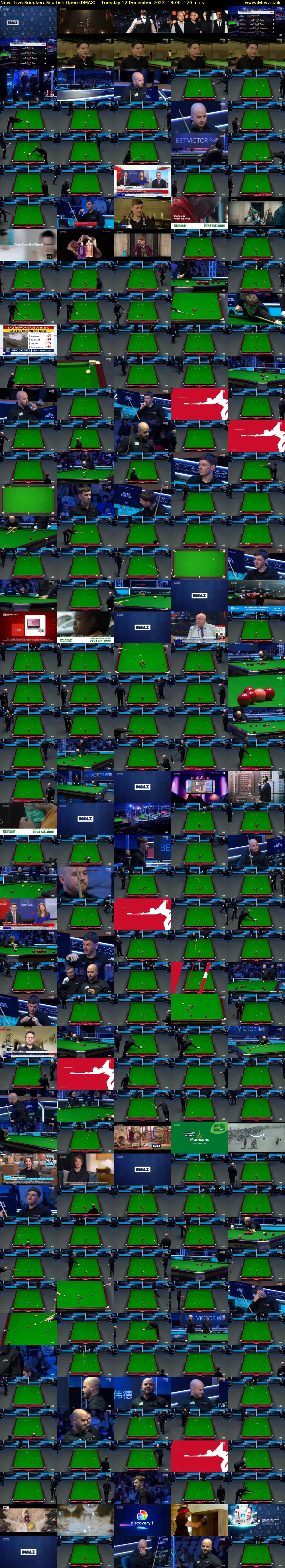 Live Snooker: Scottish Open (DMAX) Tuesday 12 December 2023 13:00 - 15:00