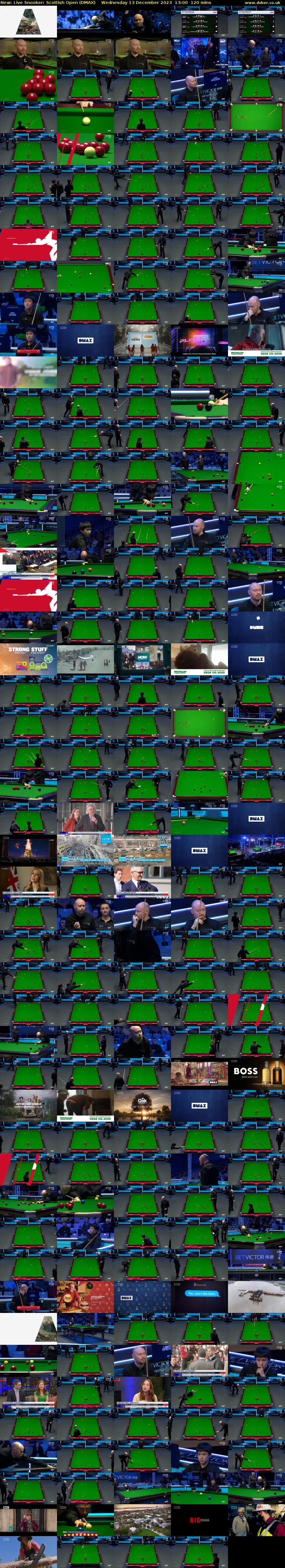 Live Snooker: Scottish Open (DMAX) Wednesday 13 December 2023 13:00 - 15:00