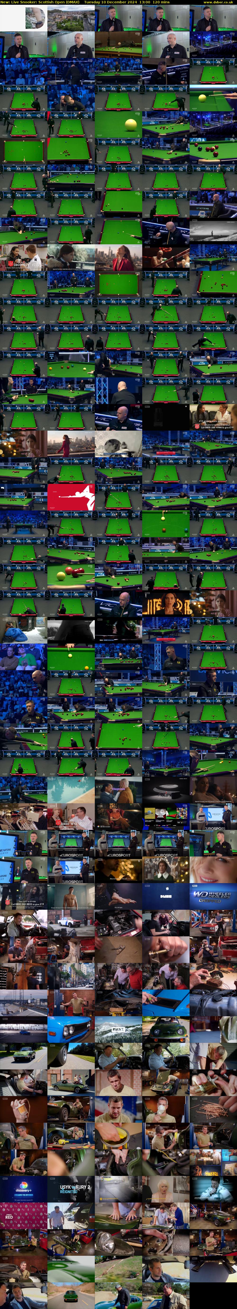 Live Snooker: Scottish Open (DMAX) Tuesday 10 December 2024 13:00 - 15:00