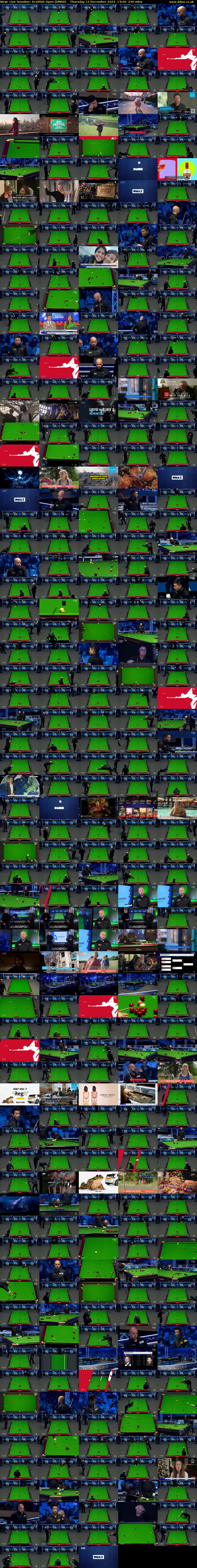 Live Snooker: Scottish Open (DMAX) Thursday 12 December 2024 13:00 - 17:00