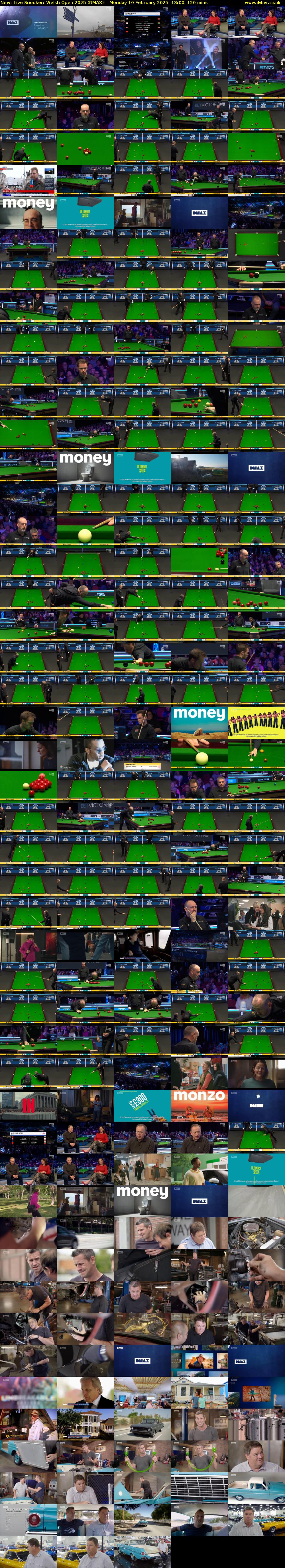 Live Snooker: Welsh Open 2025 (DMAX) Monday 10 February 2025 13:00 - 15:00