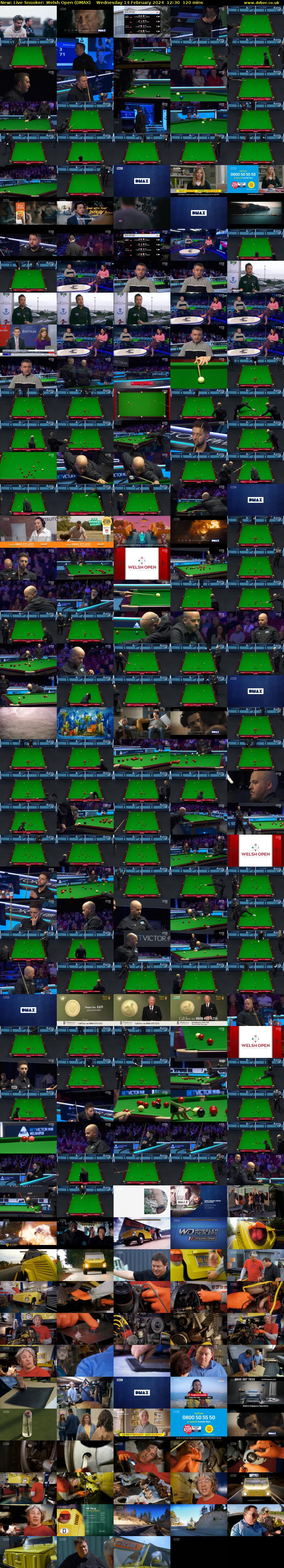 Live Snooker: Welsh Open (DMAX) Wednesday 14 February 2024 12:30 - 14:30