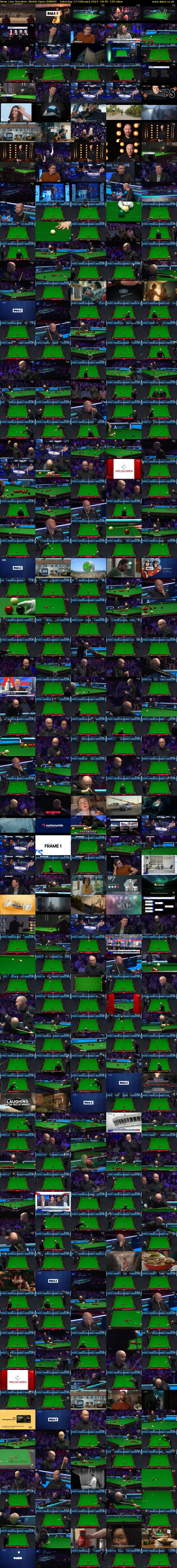 Live Snooker: Welsh Open (DMAX) Saturday 17 February 2024 18:45 - 22:00