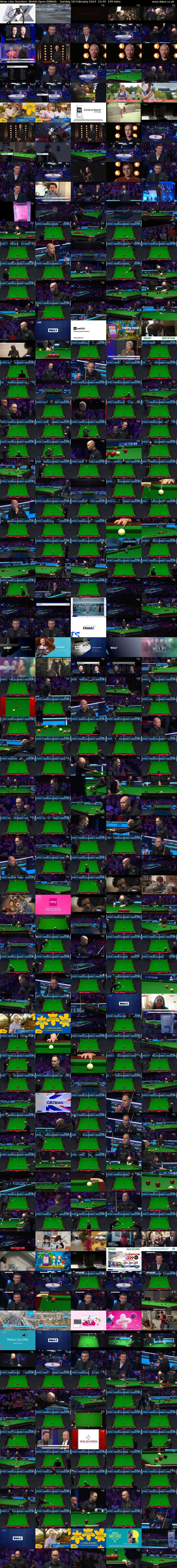 Live Snooker: Welsh Open (DMAX) Sunday 18 February 2024 12:45 - 16:00