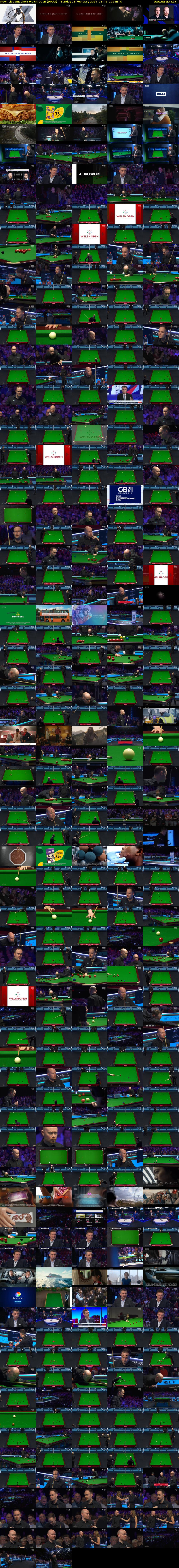 Live Snooker: Welsh Open (DMAX) Sunday 18 February 2024 18:45 - 22:00