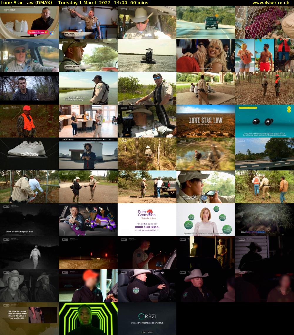 Lone Star Law (DMAX) Tuesday 1 March 2022 14:00 - 15:00