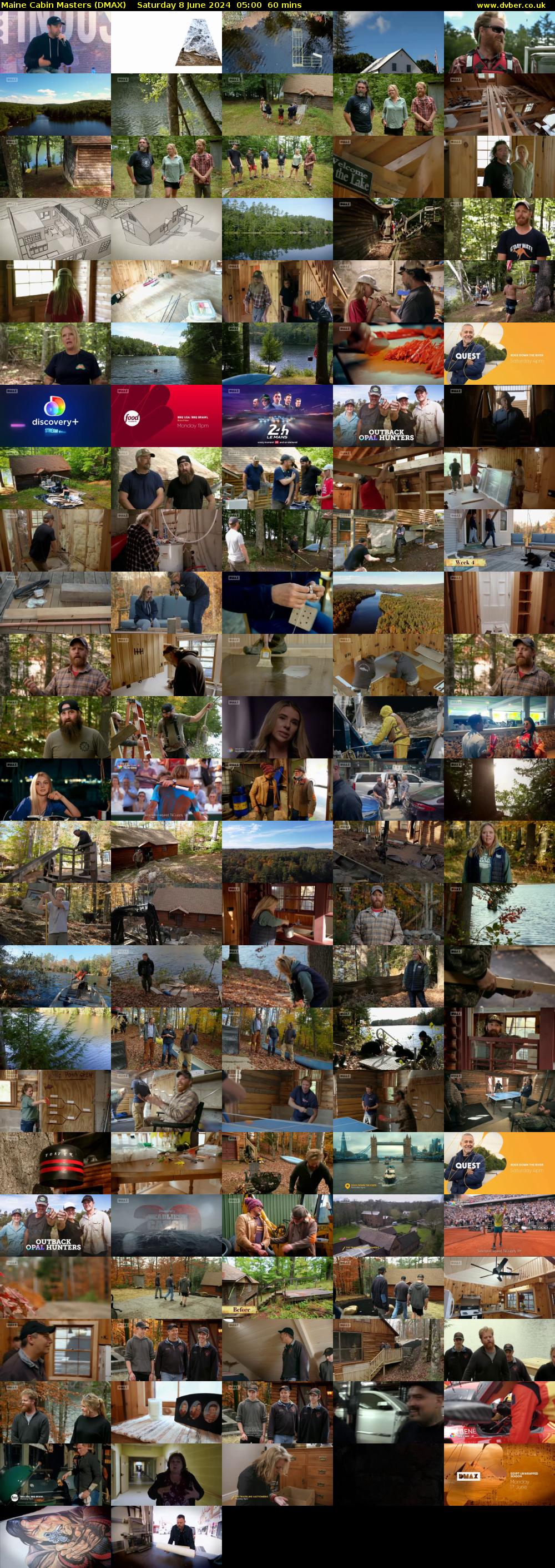 Maine Cabin Masters (DMAX) Saturday 8 June 2024 05:00 - 06:00