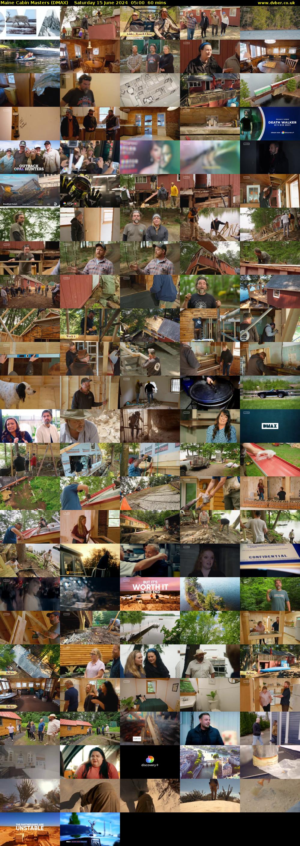 Maine Cabin Masters (DMAX) Saturday 15 June 2024 05:00 - 06:00
