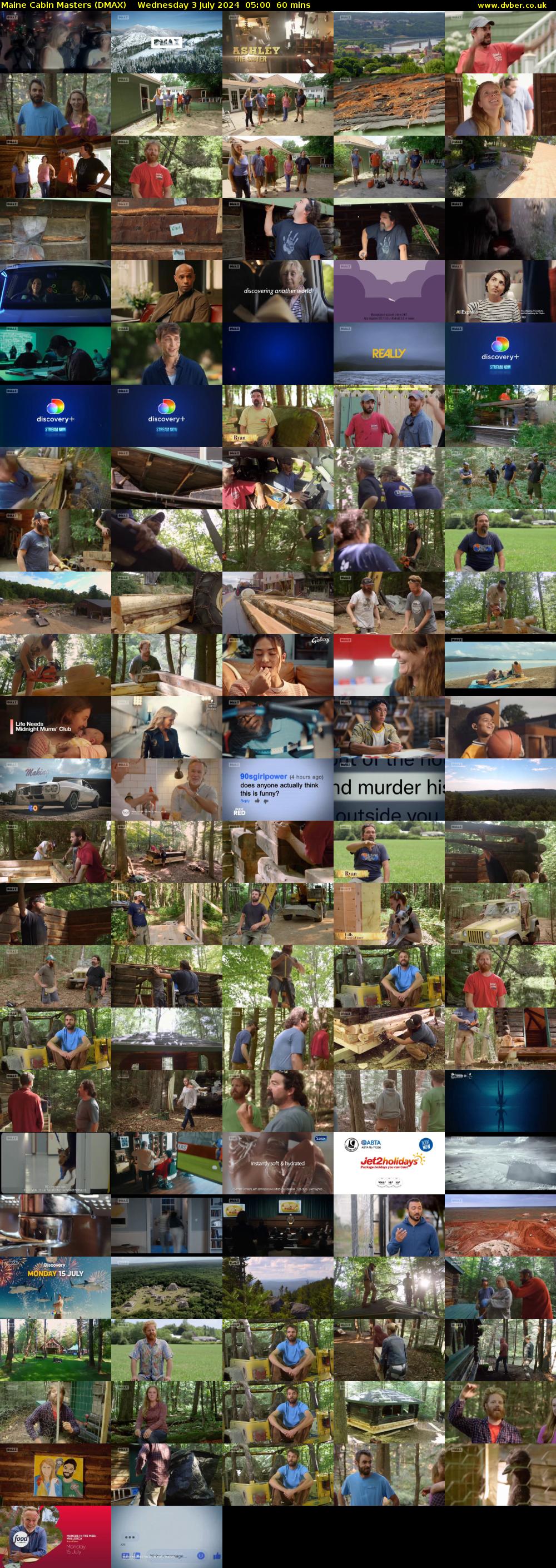 Maine Cabin Masters (DMAX) Wednesday 3 July 2024 05:00 - 06:00