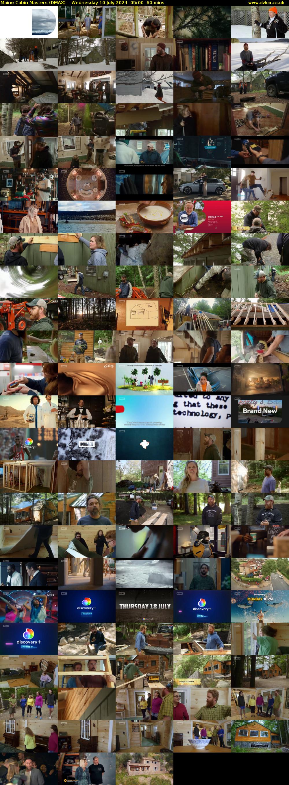 Maine Cabin Masters (DMAX) Wednesday 10 July 2024 05:00 - 06:00
