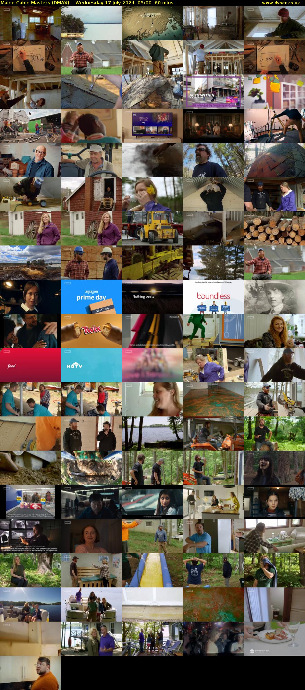 Maine Cabin Masters (DMAX) Wednesday 17 July 2024 05:00 - 06:00
