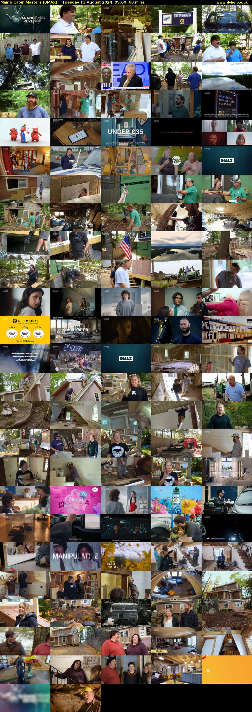 Maine Cabin Masters (DMAX) Tuesday 13 August 2024 05:00 - 06:00