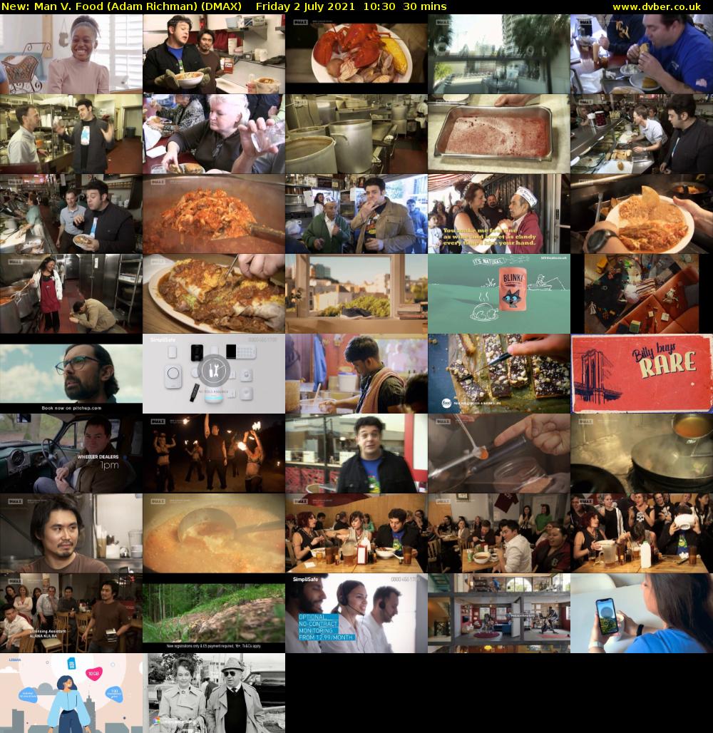 Man V. Food (Adam Richman) (DMAX) Friday 2 July 2021 10:30 - 11:00