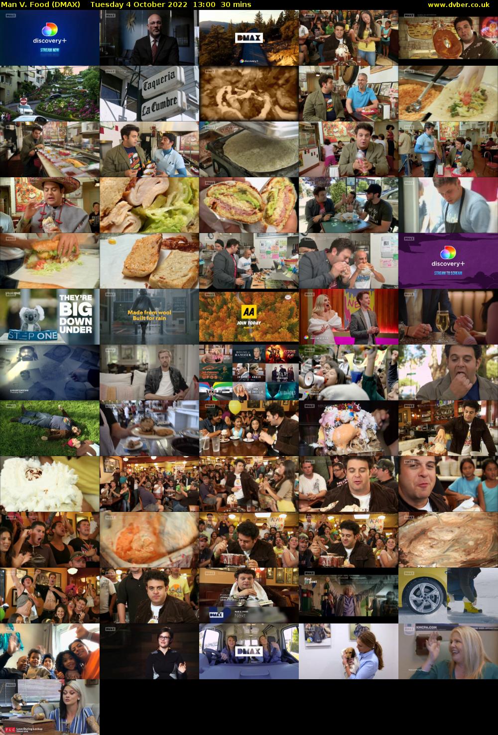 Man V. Food (DMAX) Tuesday 4 October 2022 13:00 - 13:30