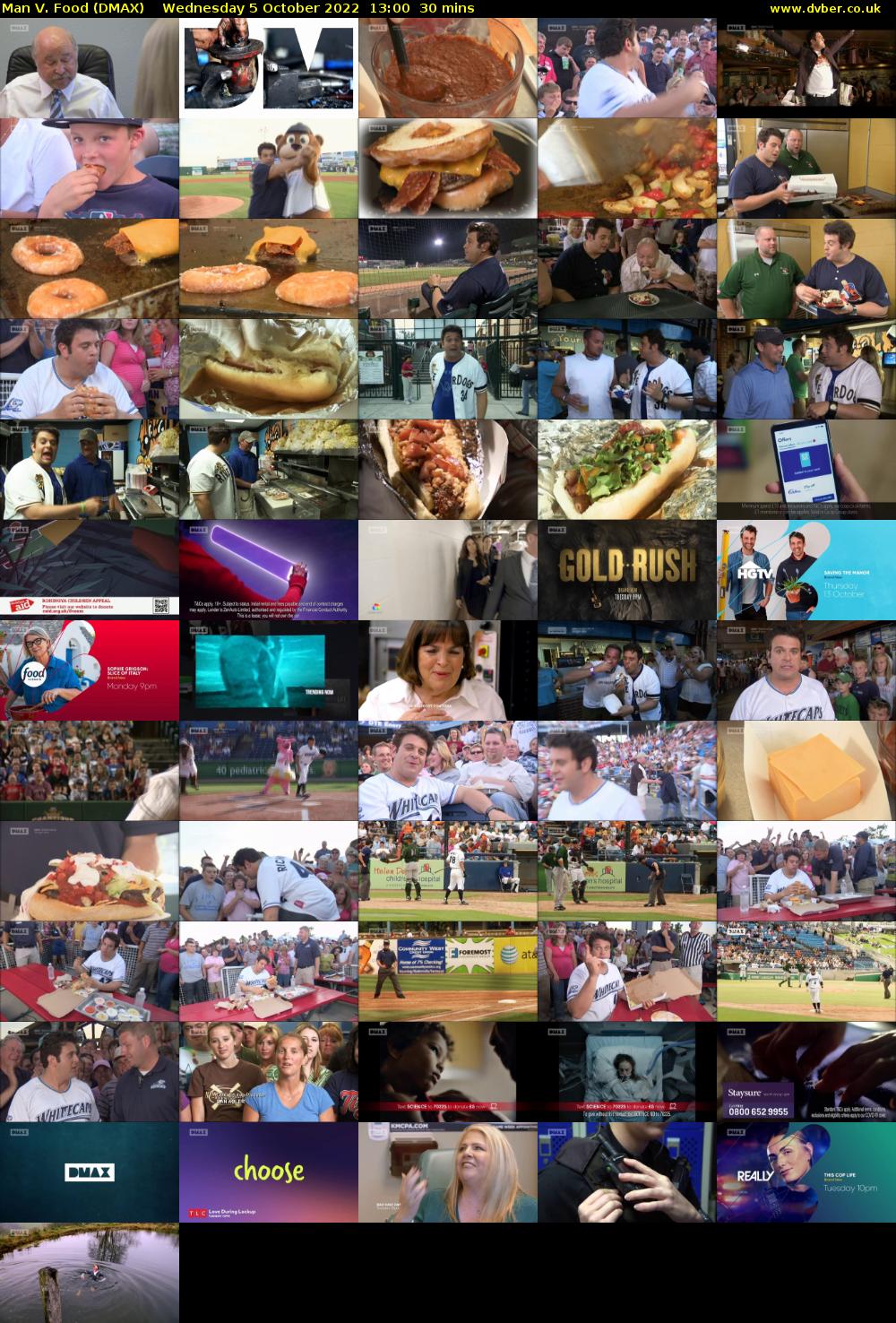 Man V. Food (DMAX) Wednesday 5 October 2022 13:00 - 13:30