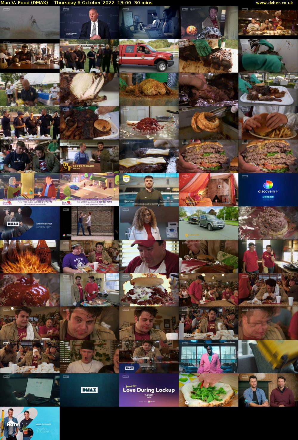 Man V. Food (DMAX) Thursday 6 October 2022 13:00 - 13:30